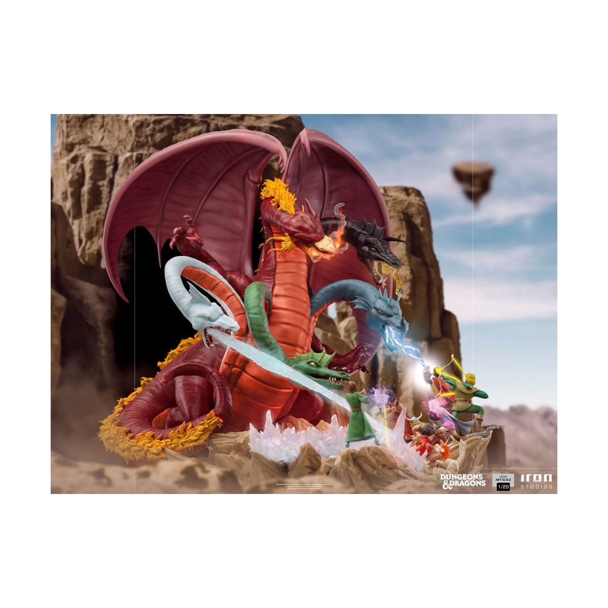 Iron Studios Dungeons & Dragons - Statuetta da battaglia di Tiamat in scala 1/20 Half Art