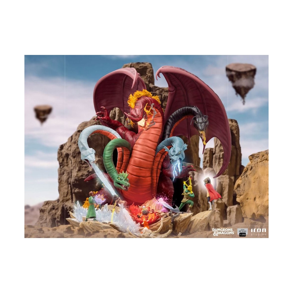 Iron Studios Dungeons & Dragons - Statuetta da battaglia di Tiamat in scala 1/20 Half Art