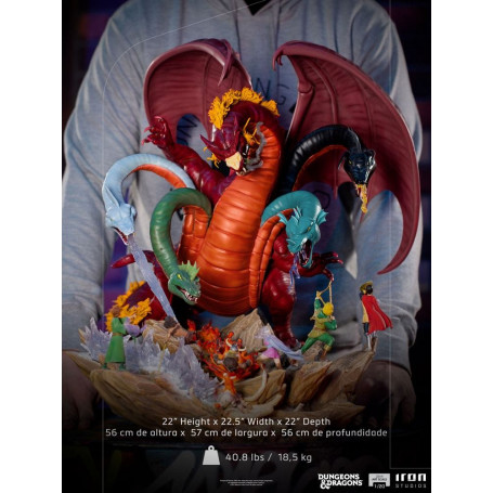 Iron Studios Dungeons & Dragons - Statuetta da battaglia di Tiamat in scala 1/20 Half Art
