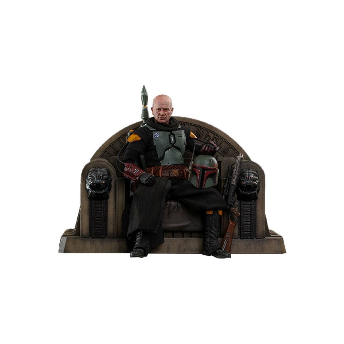 Hot Toys Star Wars The Mandalorian - Boba Fett (ridipingere l'armatura) e il trono 1/6 Movie Masterpiece