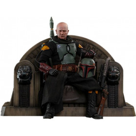 Hot Toys Star Wars The Mandalorian - Boba Fett (ridipingere l'armatura) e il trono 1/6 Movie Masterpiece