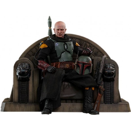 Hot Toys Star Wars The Mandalorian - Boba Fett (ridipingere l'armatura) e il trono 1/6 Movie Masterpiece