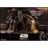 Hot Toys Star Wars The Mandalorian - Boba Fett (ridipingere l'armatura) e il trono 1/6 Movie Masterpiece