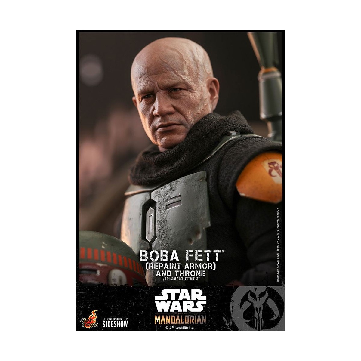 Hot Toys Star Wars The Mandalorian - Boba Fett (ridipingere l'armatura) e il trono 1/6 Movie Masterpiece