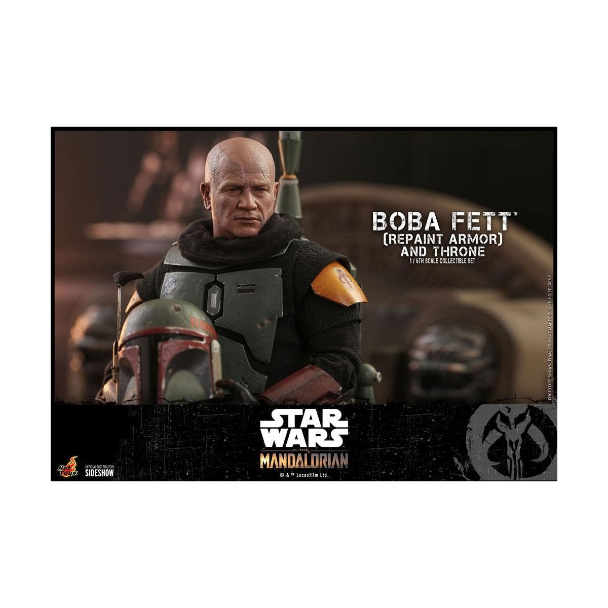 Hot Toys Star Wars The Mandalorian - Boba Fett (ridipingere l'armatura) e il trono 1/6 Movie Masterpiece