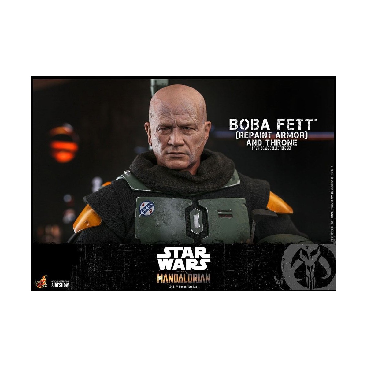 Hot Toys Star Wars The Mandalorian - Boba Fett (ridipingere l'armatura) e il trono 1/6 Movie Masterpiece
