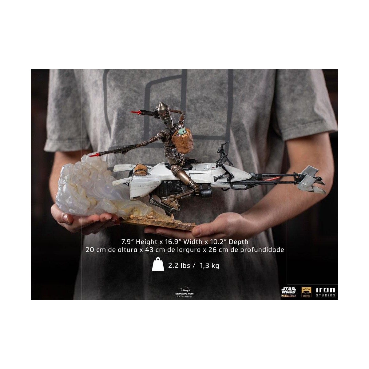 IRON STUDIOS - Il Mandaloriano - IG-11 e Grogu BDS Art Scale 1/10 - Star Wars