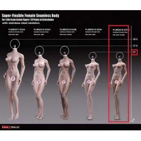Phicen - TBLeague 1/6 Scale Female Super-Flexible Seamless Body - Piccolo corpo abbronzato con coppe medie