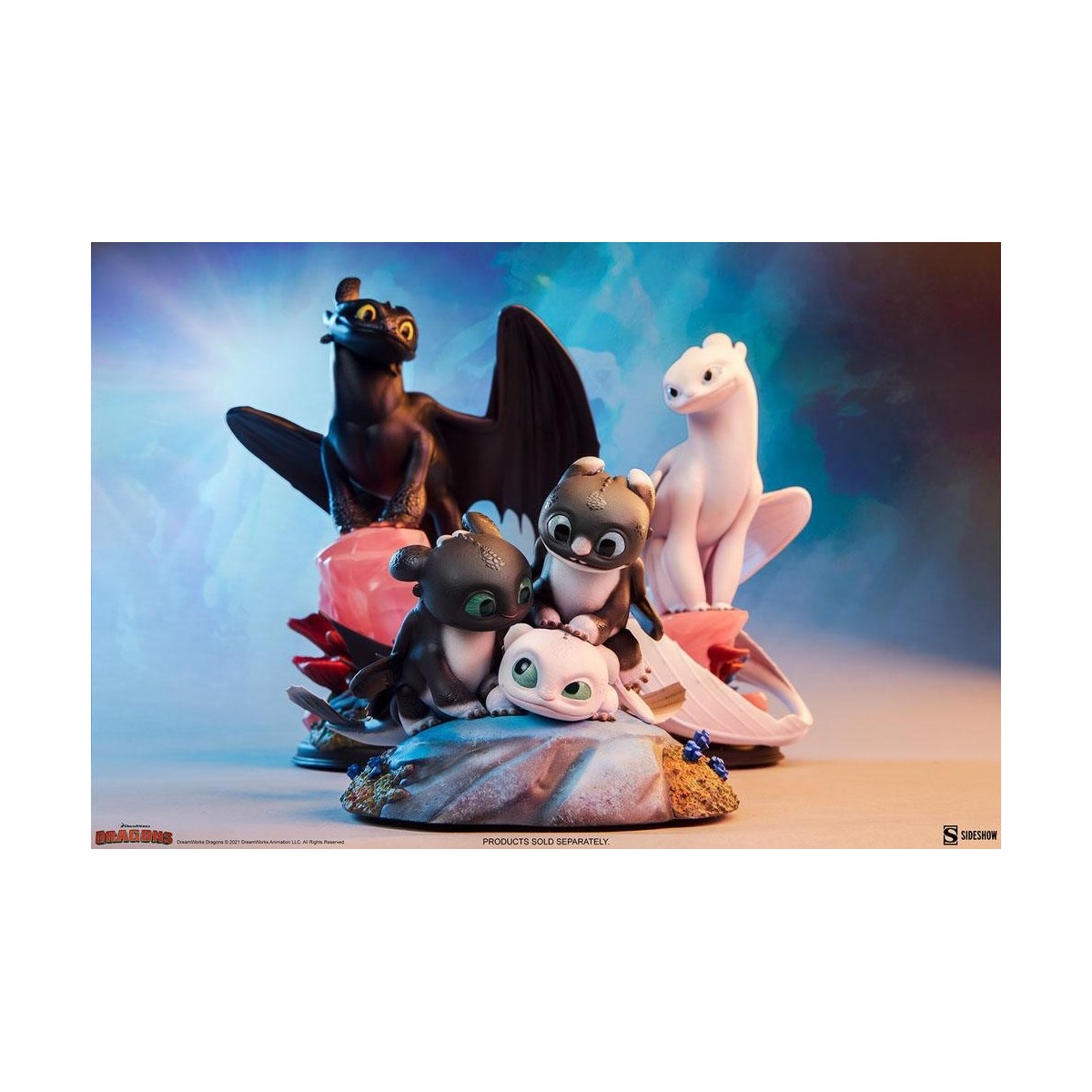 Statuetta Sideshow Dragons 3 Arrow, Pirouette e Vifagile - Il mondo nascosto