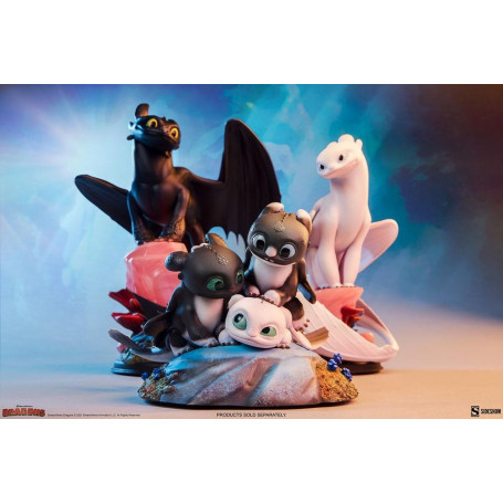 Statuetta Sideshow Dragons 3 Arrow, Pirouette e Vifagile - Il mondo nascosto