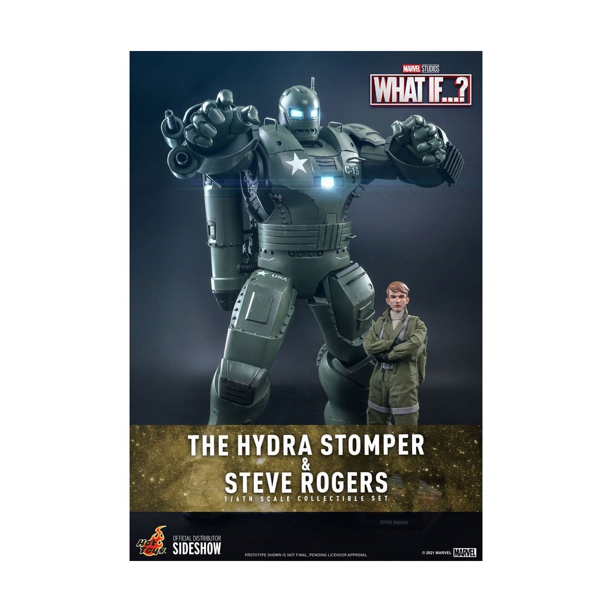 Hot Toys Movie Masterpiece - What If...? Steve Rogers e la figura d'azione Hydra Stomper 1/6