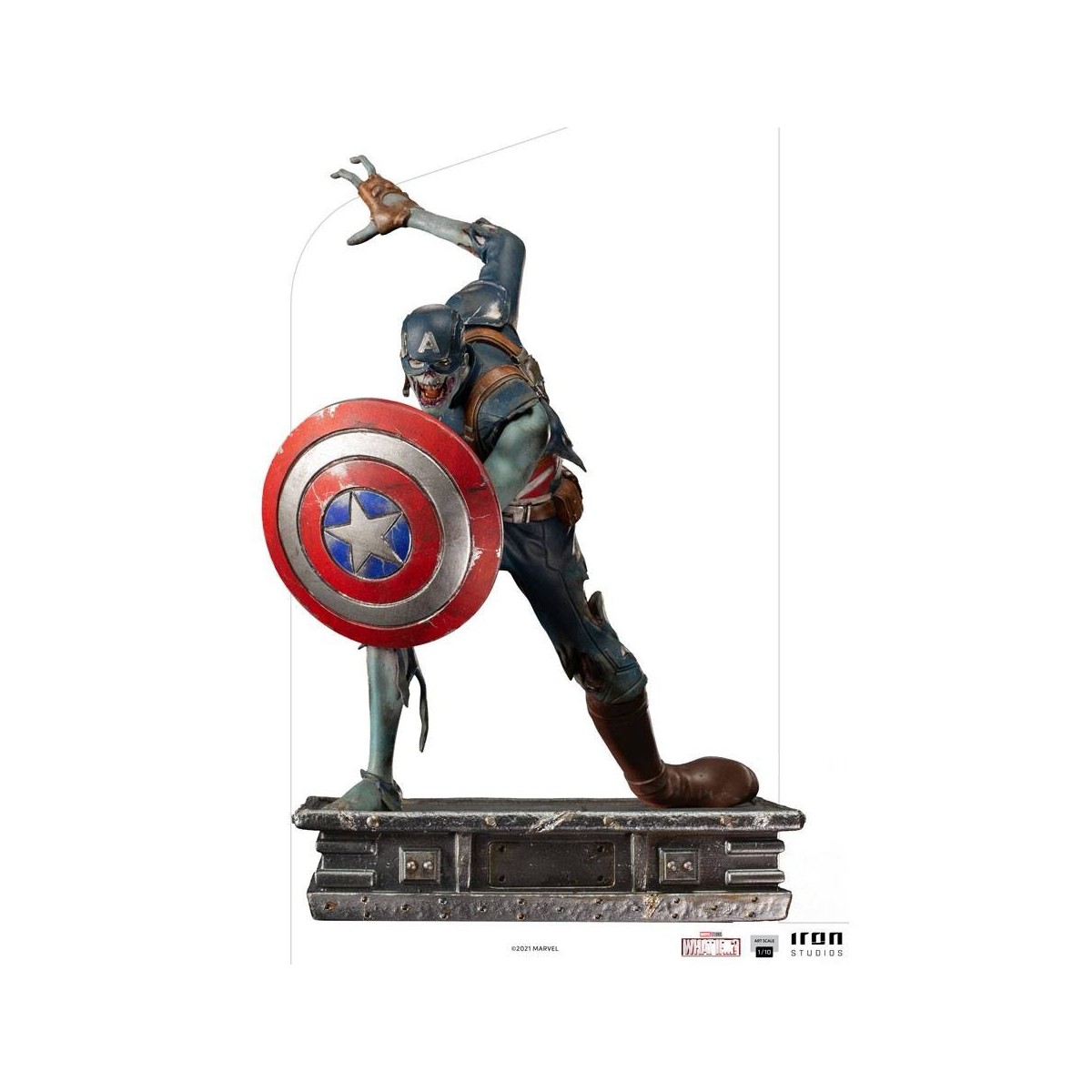 Iron Studios Marvel - What If...? Statuetta di Capitan America Zombie 1/10 Art Scale