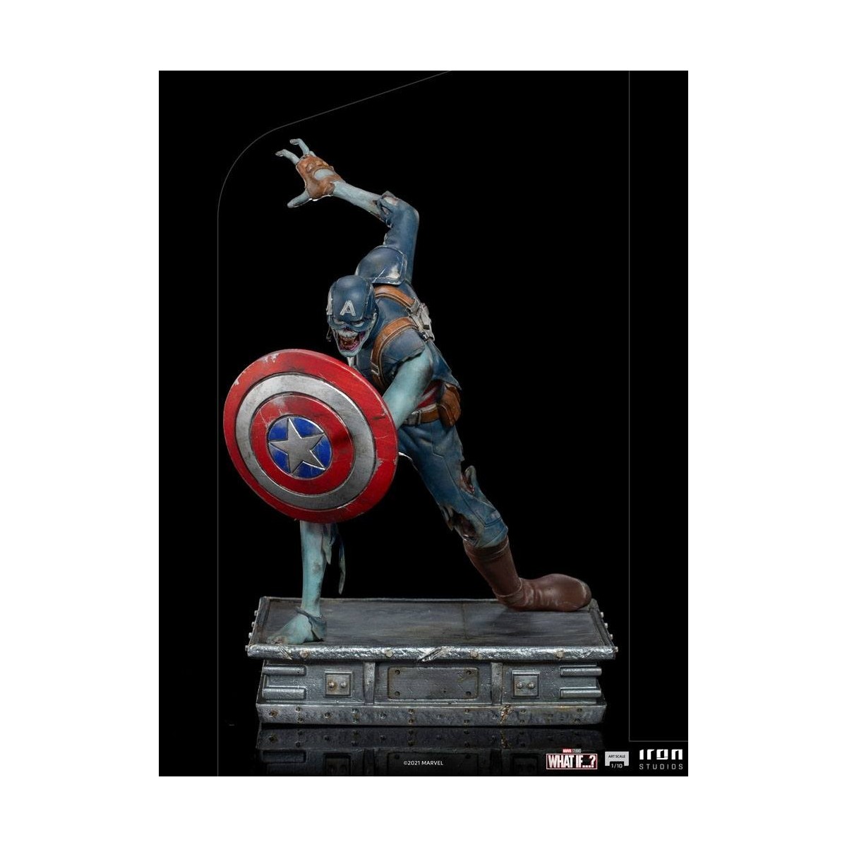 Iron Studios Marvel - What If...? Statuetta di Capitan America Zombie 1/10 Art Scale