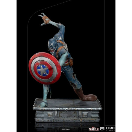 Iron Studios Marvel - What If...? Statuetta di Capitan America Zombie 1/10 Art Scale