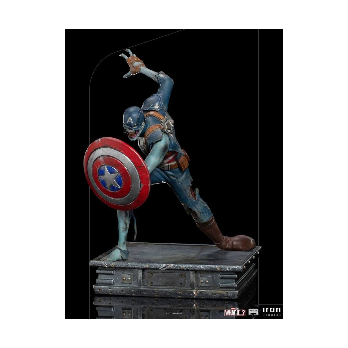 Iron Studios Marvel - What If...? Statuetta di Capitan America Zombie 1/10 Art Scale