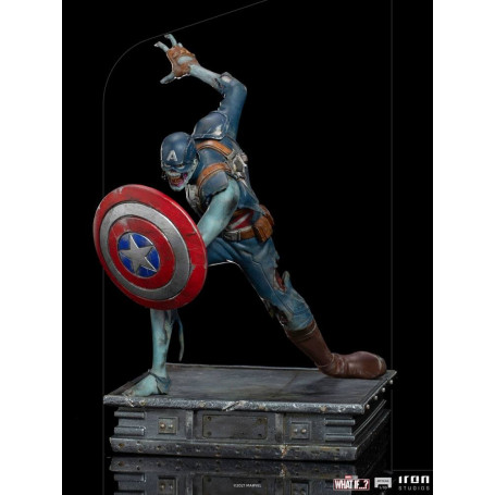 Iron Studios Marvel - What If...? Statuetta di Capitan America Zombie 1/10 Art Scale