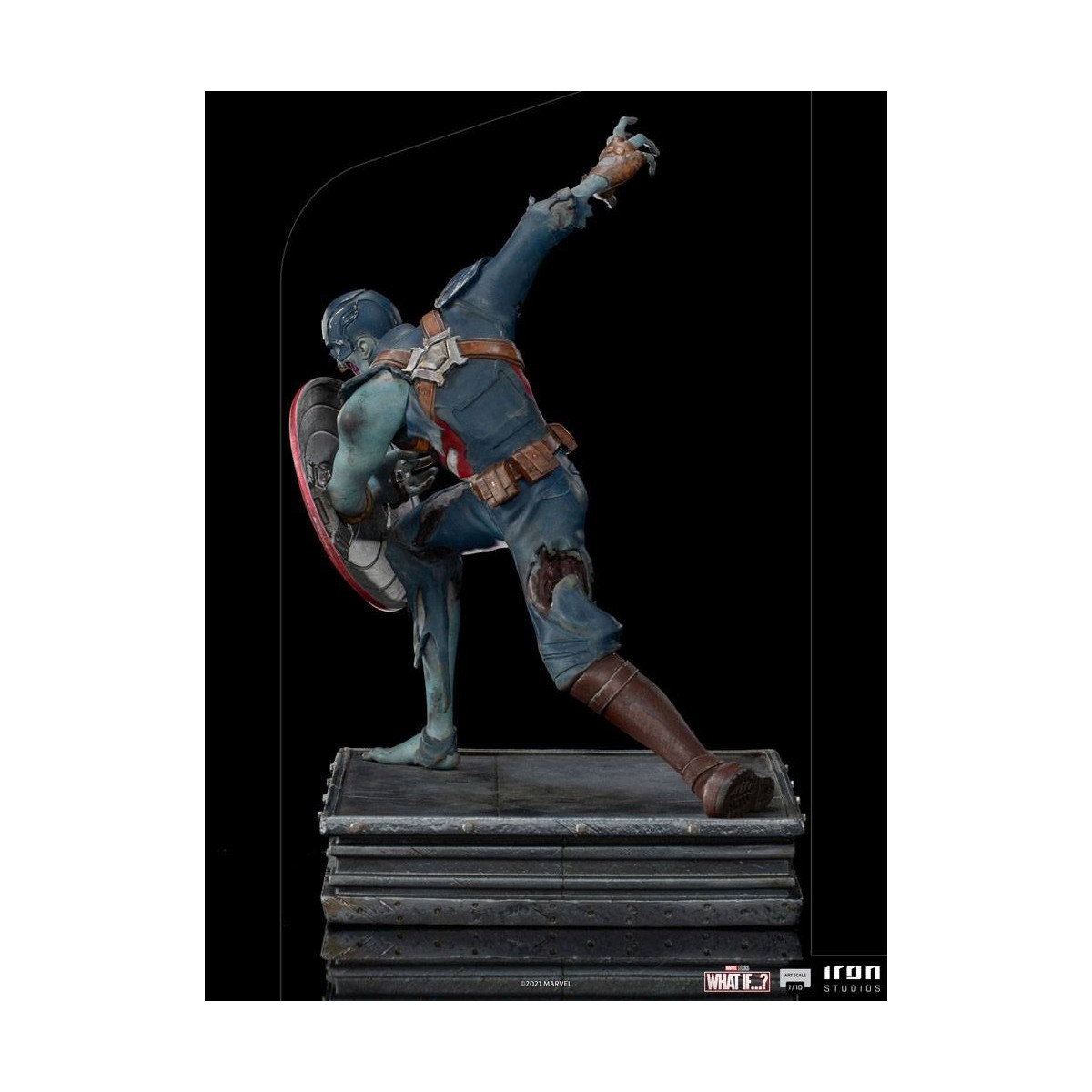 Iron Studios Marvel - What If...? Statuetta di Capitan America Zombie 1/10 Art Scale