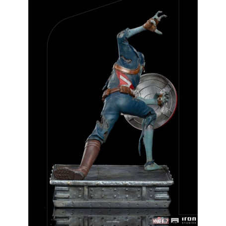 Iron Studios Marvel - What If...? Statuetta di Capitan America Zombie 1/10 Art Scale