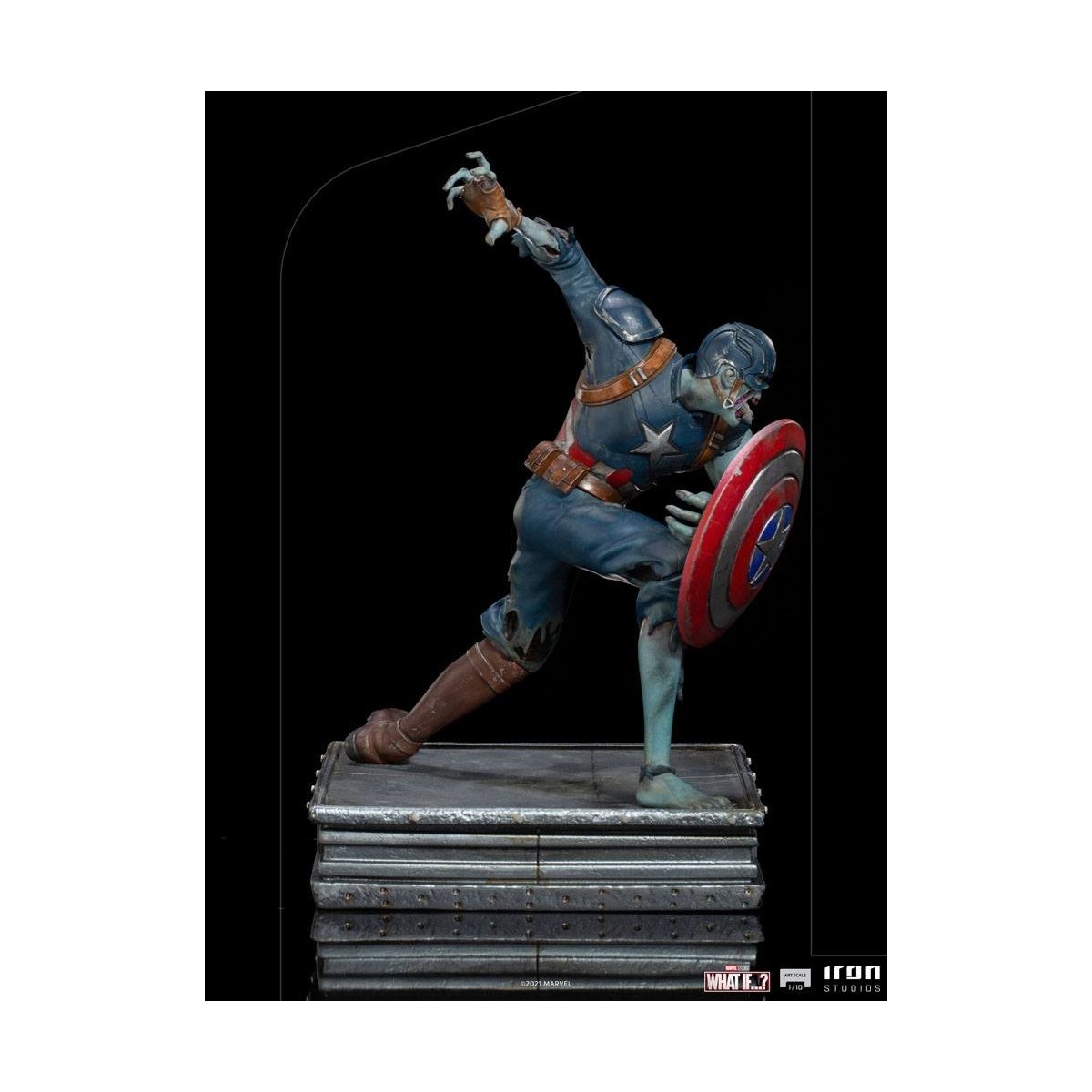 Iron Studios Marvel - What If...? Statuetta di Capitan America Zombie 1/10 Art Scale