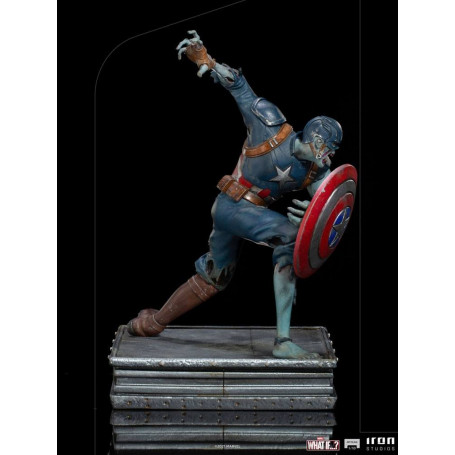 Iron Studios Marvel - What If...? Statuetta di Capitan America Zombie 1/10 Art Scale
