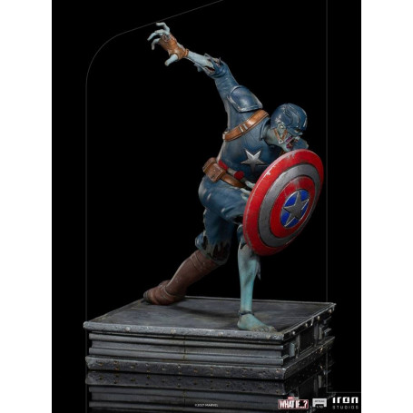 Iron Studios Marvel - What If...? Statuetta di Capitan America Zombie 1/10 Art Scale