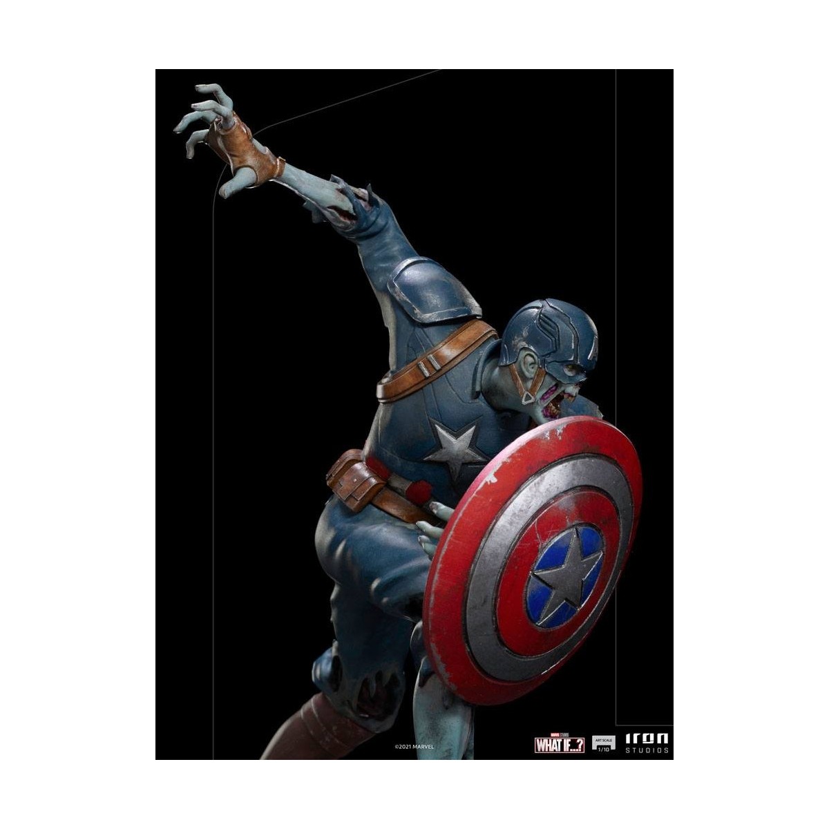 Iron Studios Marvel - What If...? Statuetta di Capitan America Zombie 1/10 Art Scale