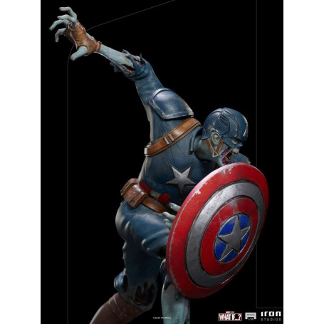 Iron Studios Marvel - What If...? Statuetta di Capitan America Zombie 1/10 Art Scale