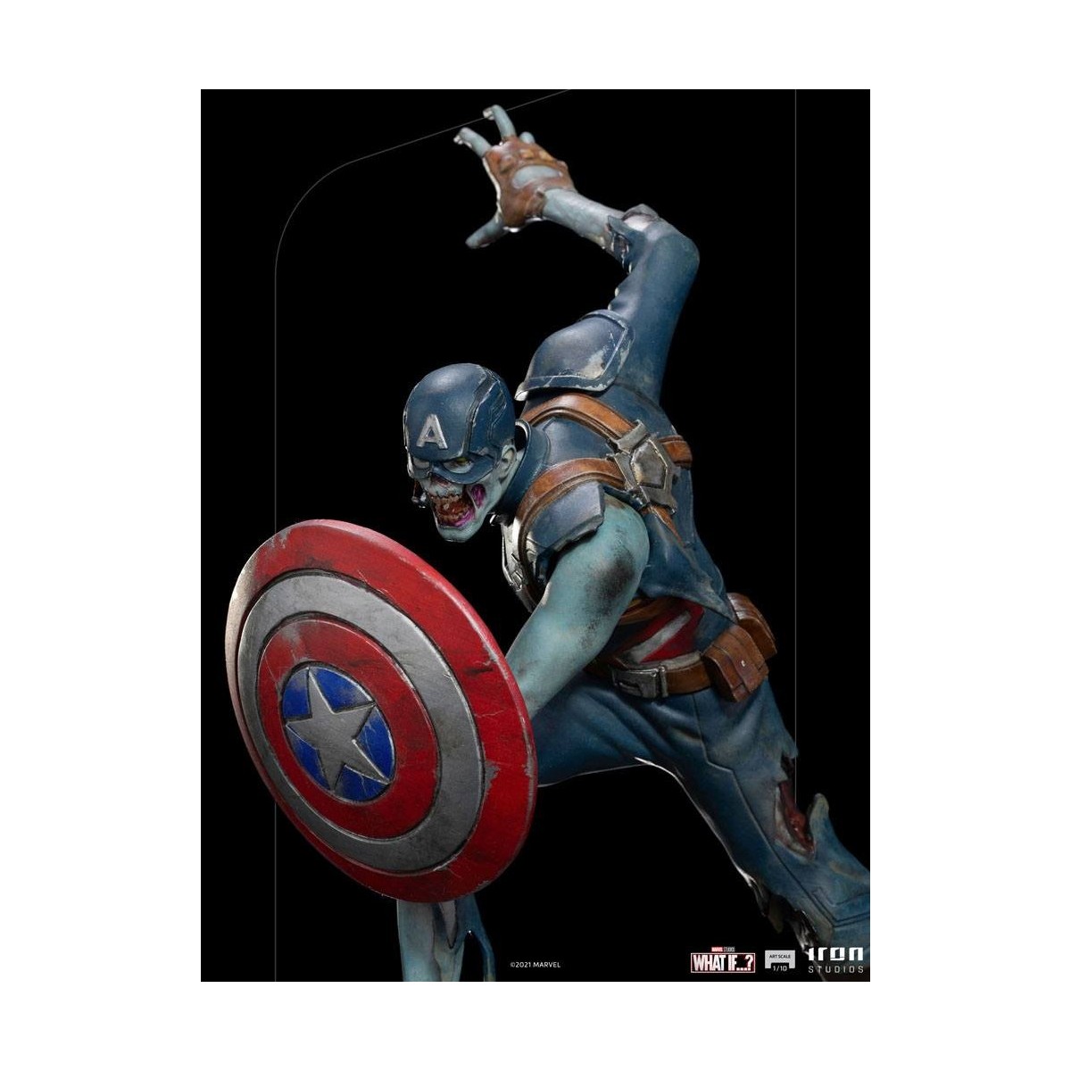 Iron Studios Marvel - What If...? Statuetta di Capitan America Zombie 1/10 Art Scale
