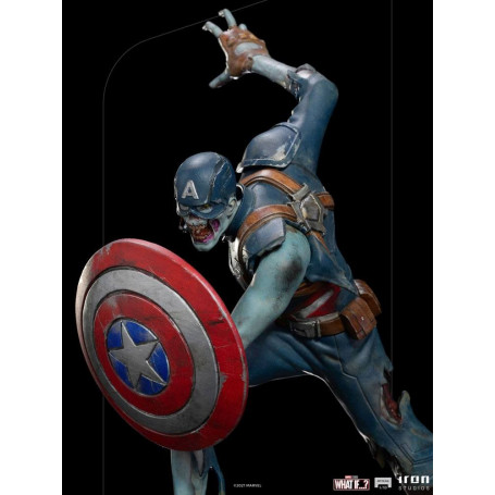 Iron Studios Marvel - What If...? Statuetta di Capitan America Zombie 1/10 Art Scale