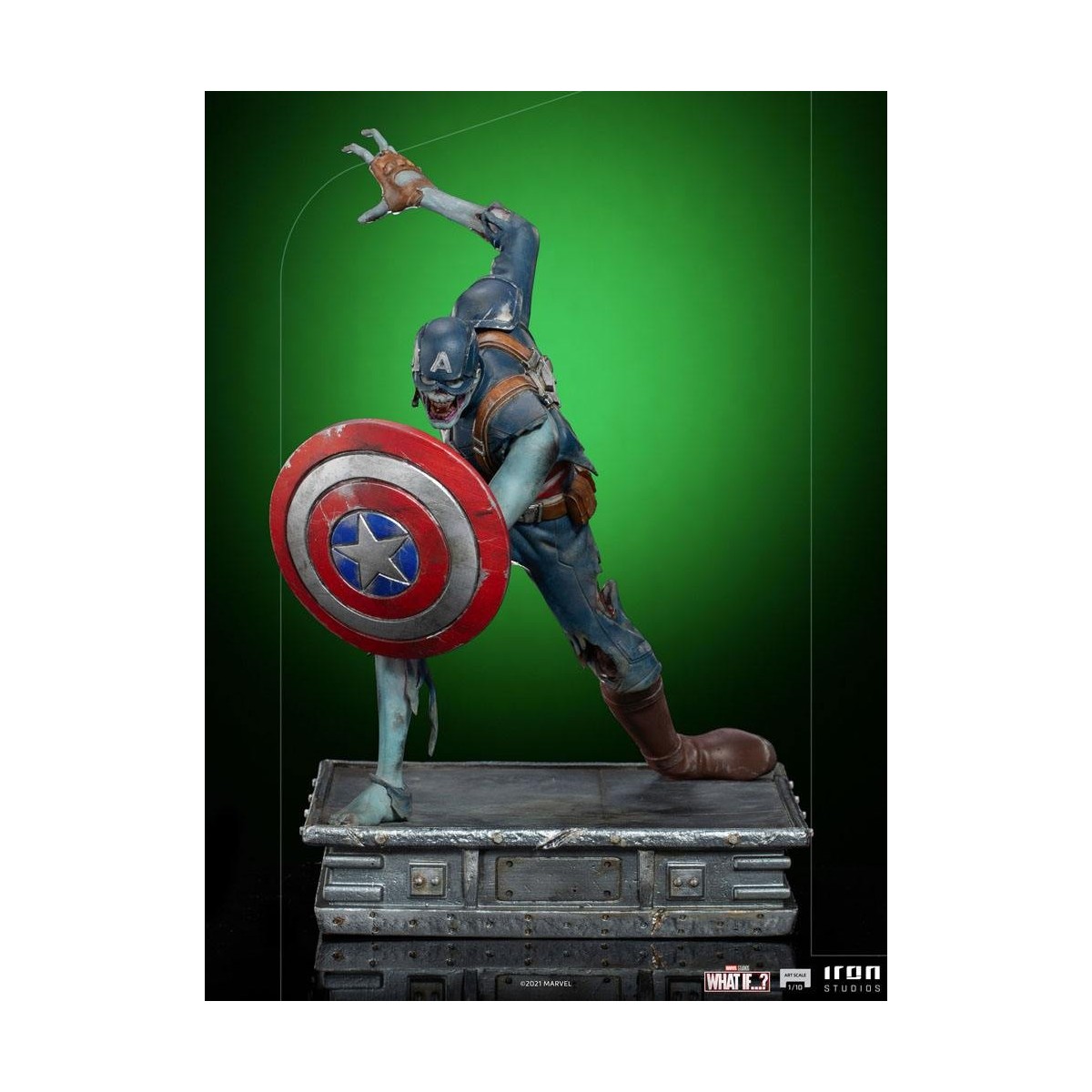 Iron Studios Marvel - What If...? Statuetta di Capitan America Zombie 1/10 Art Scale