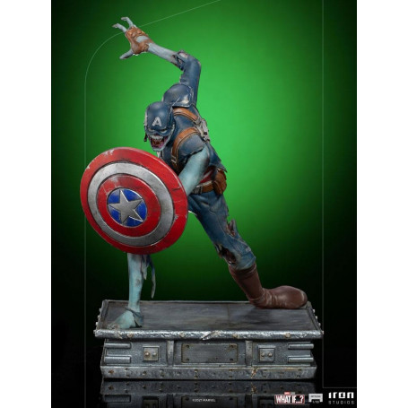 Iron Studios Marvel - What If...? Statuetta di Capitan America Zombie 1/10 Art Scale