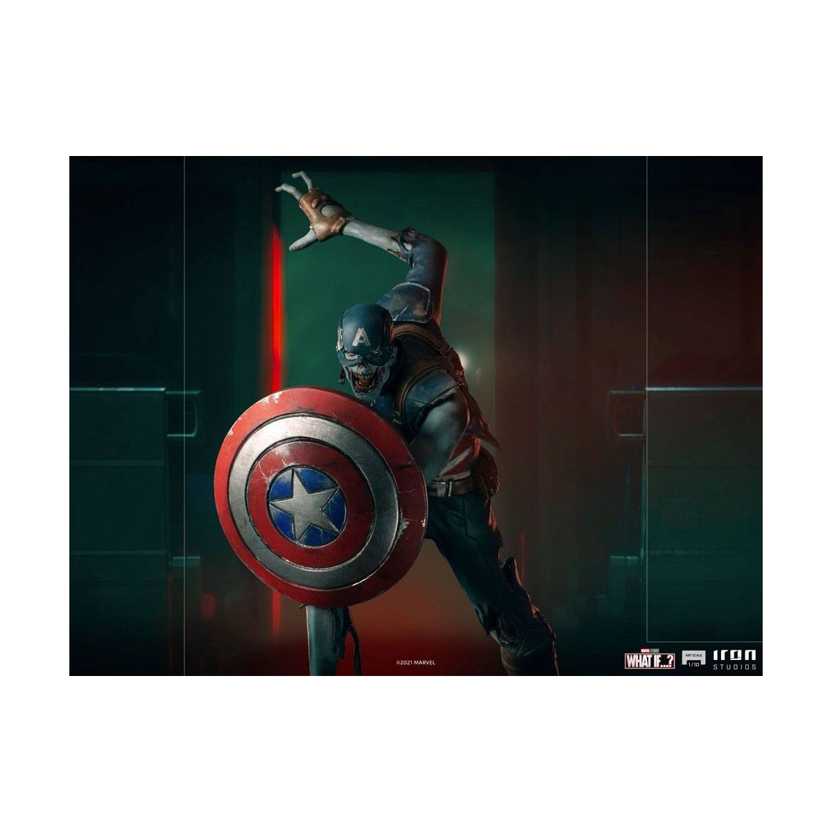 Iron Studios Marvel - What If...? Statuetta di Capitan America Zombie 1/10 Art Scale