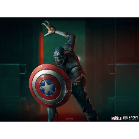 Iron Studios Marvel - What If...? Statuetta di Capitan America Zombie 1/10 Art Scale