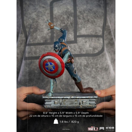 Iron Studios Marvel - What If...? Statuetta di Capitan America Zombie 1/10 Art Scale