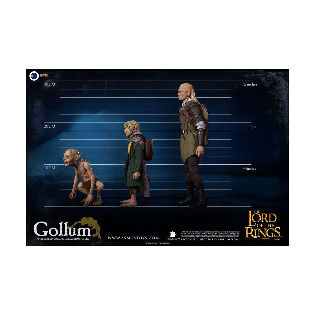 Asmus Toys - Il Signore degli Anelli 1/6 Gollum figura - LOTR