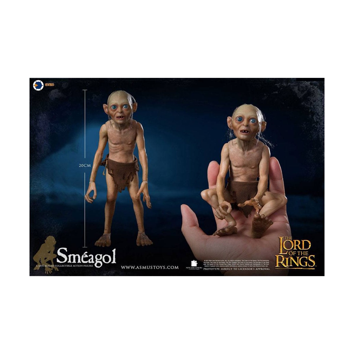 Asmus Toys - Il Signore degli Anelli 1/6 Gollum figura - LOTR