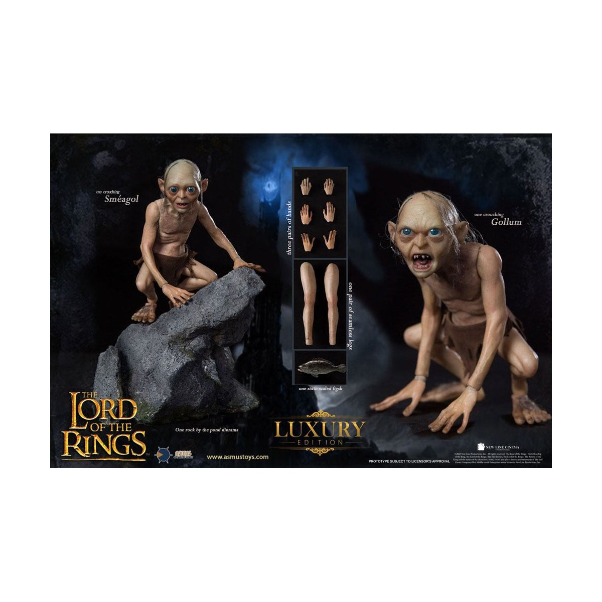 Asmus Toys - Il Signore degli Anelli 1/6 Gollum figura - LOTR