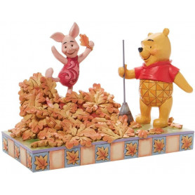 Enesco - Winnie the Pooh - Jumping into Fall - Disney Tradition di Jim Shore