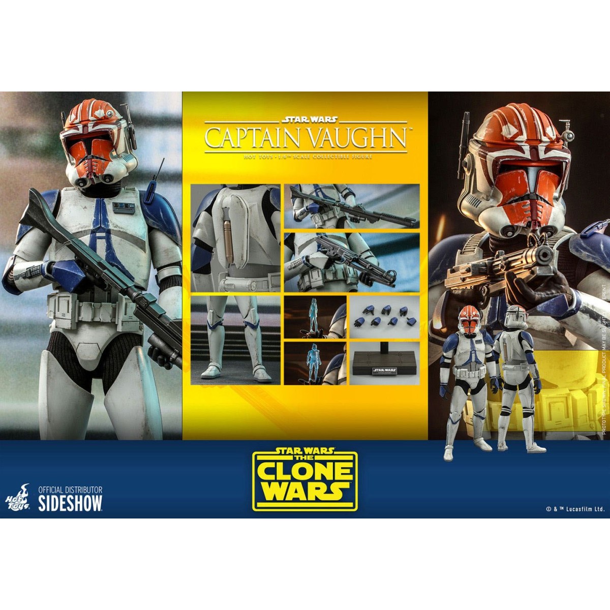 Hot Toys Star Wars - Capitano Vaughn - The Clone Wars 1/6
