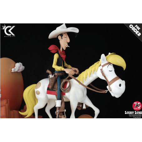 Cartoon Kingdom - Lucky Luke - Lucky Luke e Jolly Jumper statua in resina 1/6
