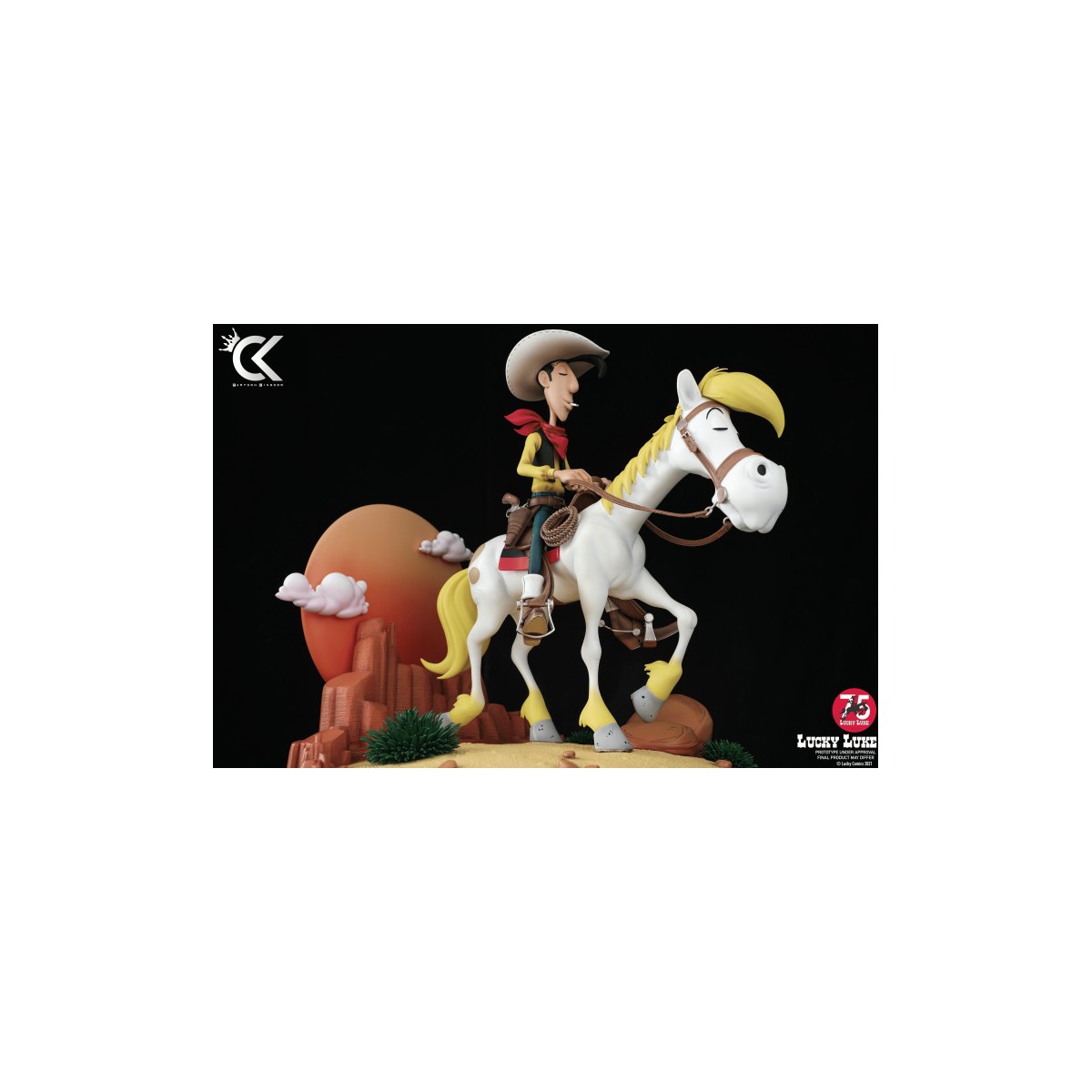 Cartoon Kingdom - Lucky Luke - Lucky Luke e Jolly Jumper statua in resina 1/6
