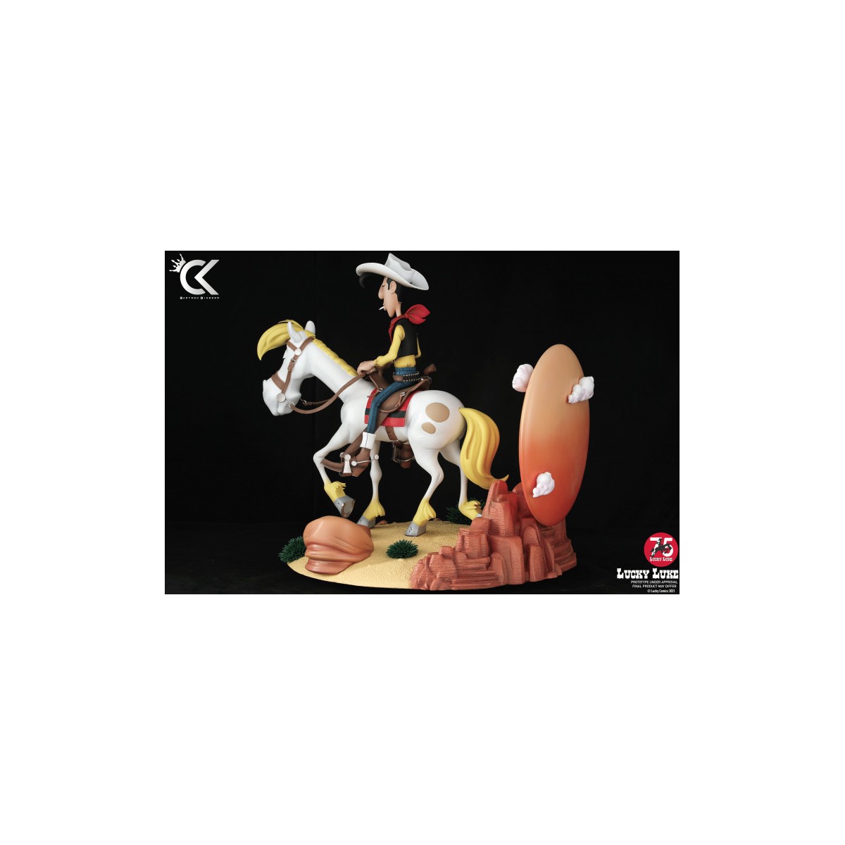 Cartoon Kingdom - Lucky Luke - Lucky Luke e Jolly Jumper statua in resina 1/6