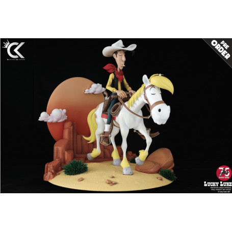 Cartoon Kingdom - Lucky Luke - Lucky Luke e Jolly Jumper statua in resina 1/6