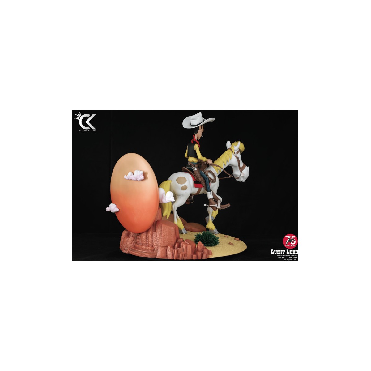Cartoon Kingdom - Lucky Luke - Lucky Luke e Jolly Jumper statua in resina 1/6