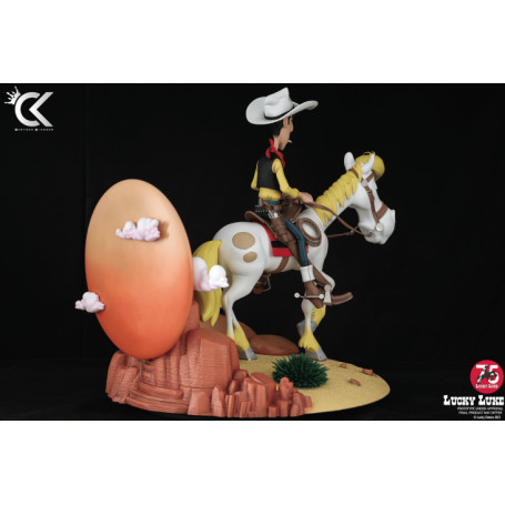 Cartoon Kingdom - Lucky Luke - Lucky Luke e Jolly Jumper statua in resina 1/6