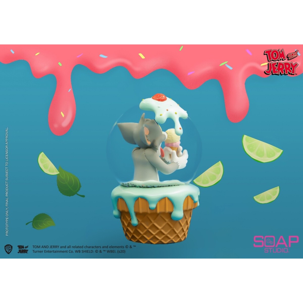 Soap Studios - Tom e Jerry - Tom Ice Cream Snow Globe 