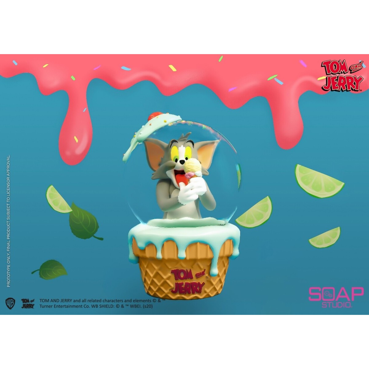 Soap Studios - Tom e Jerry - Tom Ice Cream Snow Globe 