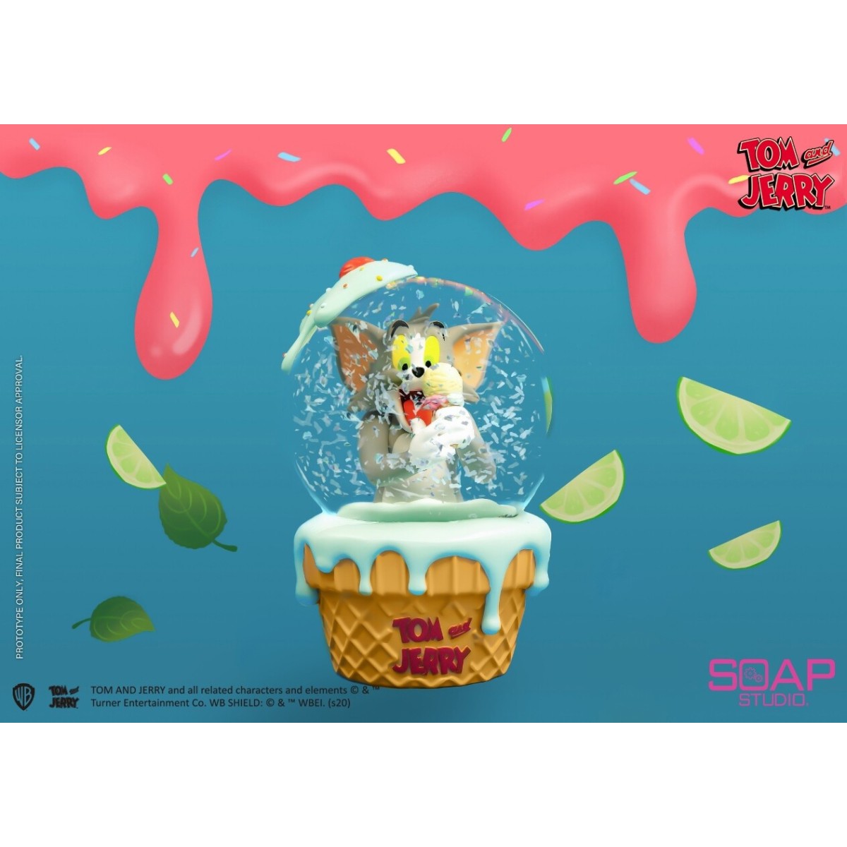 Soap Studios - Tom e Jerry - Tom Ice Cream Snow Globe 