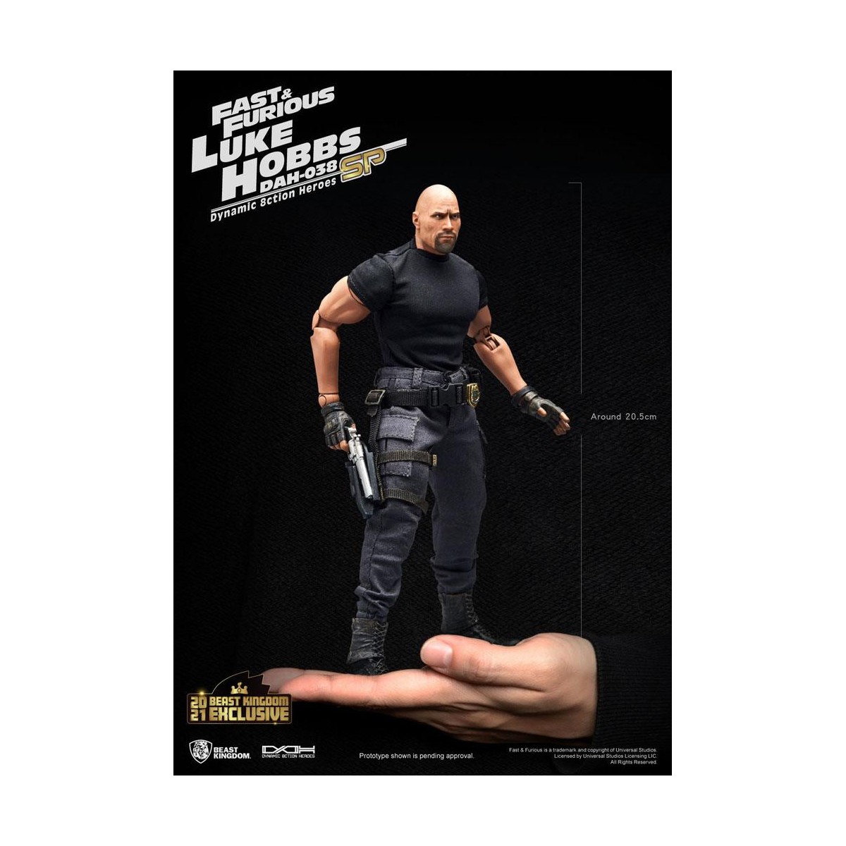Beast Kingdom - Fast & Furious - Luke Hobbs Edizione Limitata - Dynamic Action Heroes figura 1/9