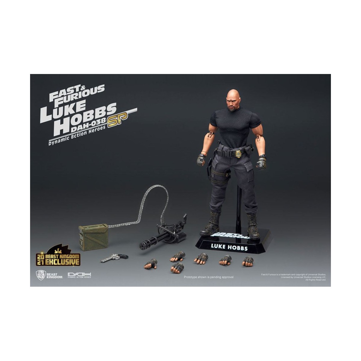 Beast Kingdom - Fast & Furious - Luke Hobbs Edizione Limitata - Dynamic Action Heroes figura 1/9
